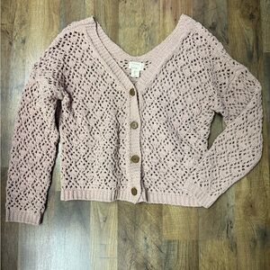 Artelier Pink Knit Women's Sweater Sz L